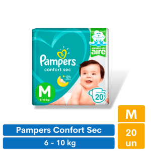 Pañales Pampers Confort Sec M (20 unid)
