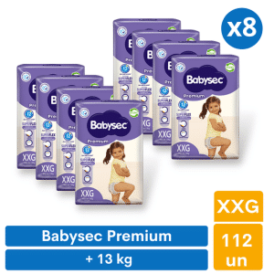 Pañales Babysec Premium XXG (112 unid)
