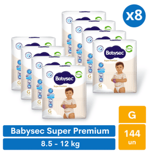 Pañales Babysec Super Premium G (144 unid)