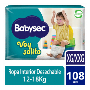 Pañales Babysec Voy Solito XG/XXG (108 unid)