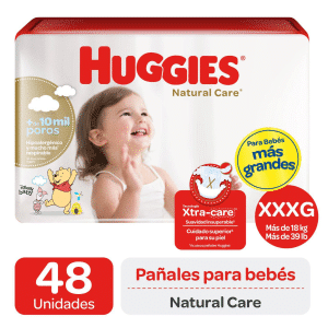 Pañales Huggies Natural Care XXXG (48 unid)