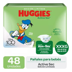 Pañales Huggies Active Sec XXXG (48 unid)