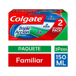 Pasta de Dientes Colgate Triple Acción Menta 2X150 ml