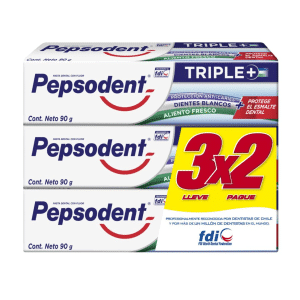Pasta de Dientes Pepsodent Triple Mpk 90 g
