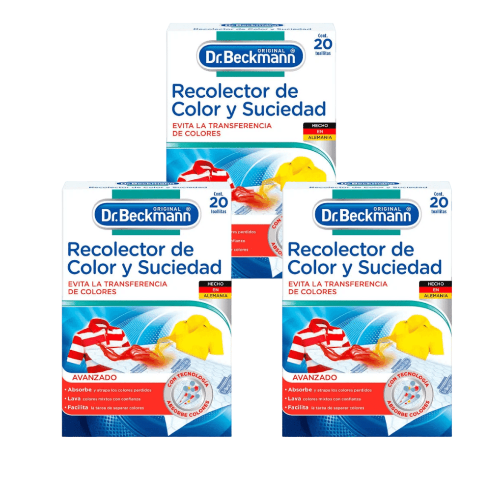 Recolector Ropa Recolector de Color y Suciedad Dr. Beckmann 20 Unid x3