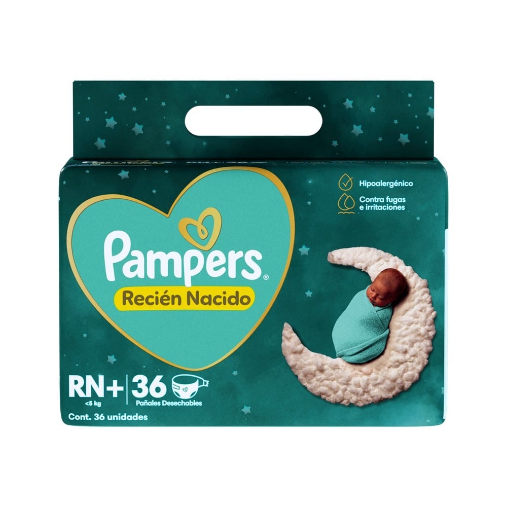 Pañales Pampers Premium Care Recién Nacido RN+ (36 unid)