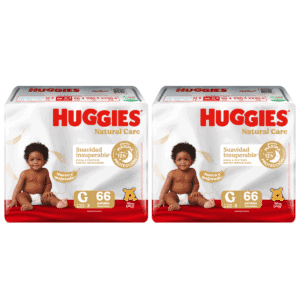 Pañal Huggies Natural Care G 66 unidades x 2 UN
