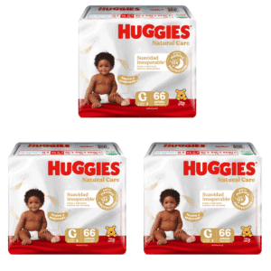 Pañal Huggies Natural Care G 66 unidades x 3 UN