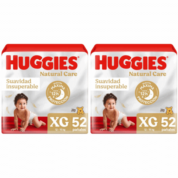 Pañal Huggies Natural Care XG 52 Un X 2 UN