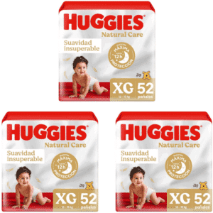 Pañal Huggies Natural Care XG 52 Un X 3UN