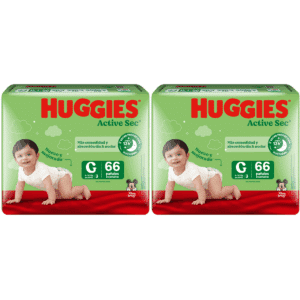 Pañales Huggies Active Sec G 66 unidades x 2UN