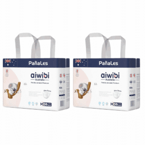 PAÑAL AIWIBI PREMIUM TALLA M 30 UN X 2