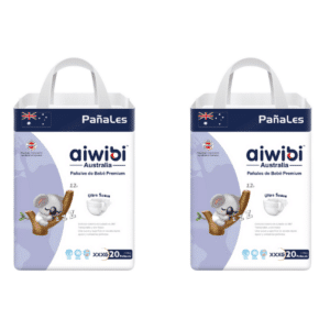 El Pack Pañales Aiwibi Premium Talla XXXG incluye 2 paquetes de 20 unidades